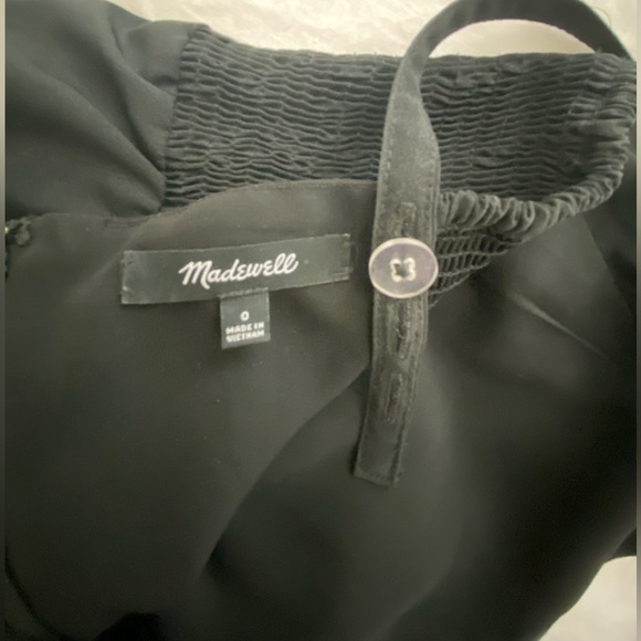 Madewell Black Square-Neck Wide-Leg Sleeveless Jumpsuit with adjustable straps - Picture 4 of 6